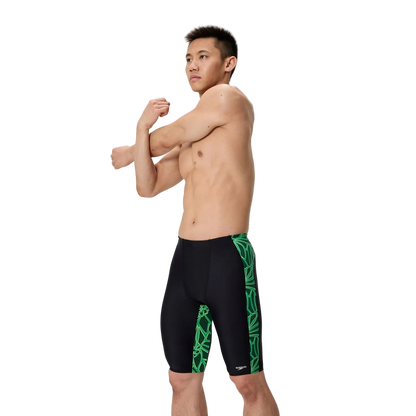 Speedo Mens Jammer Swimsuit - Petal Polygon Green