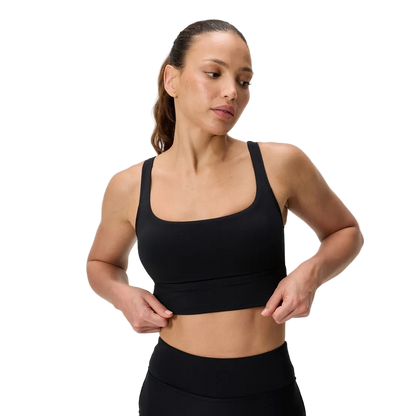 Speedo Solid Square Neck Bikini Top - Anthracite