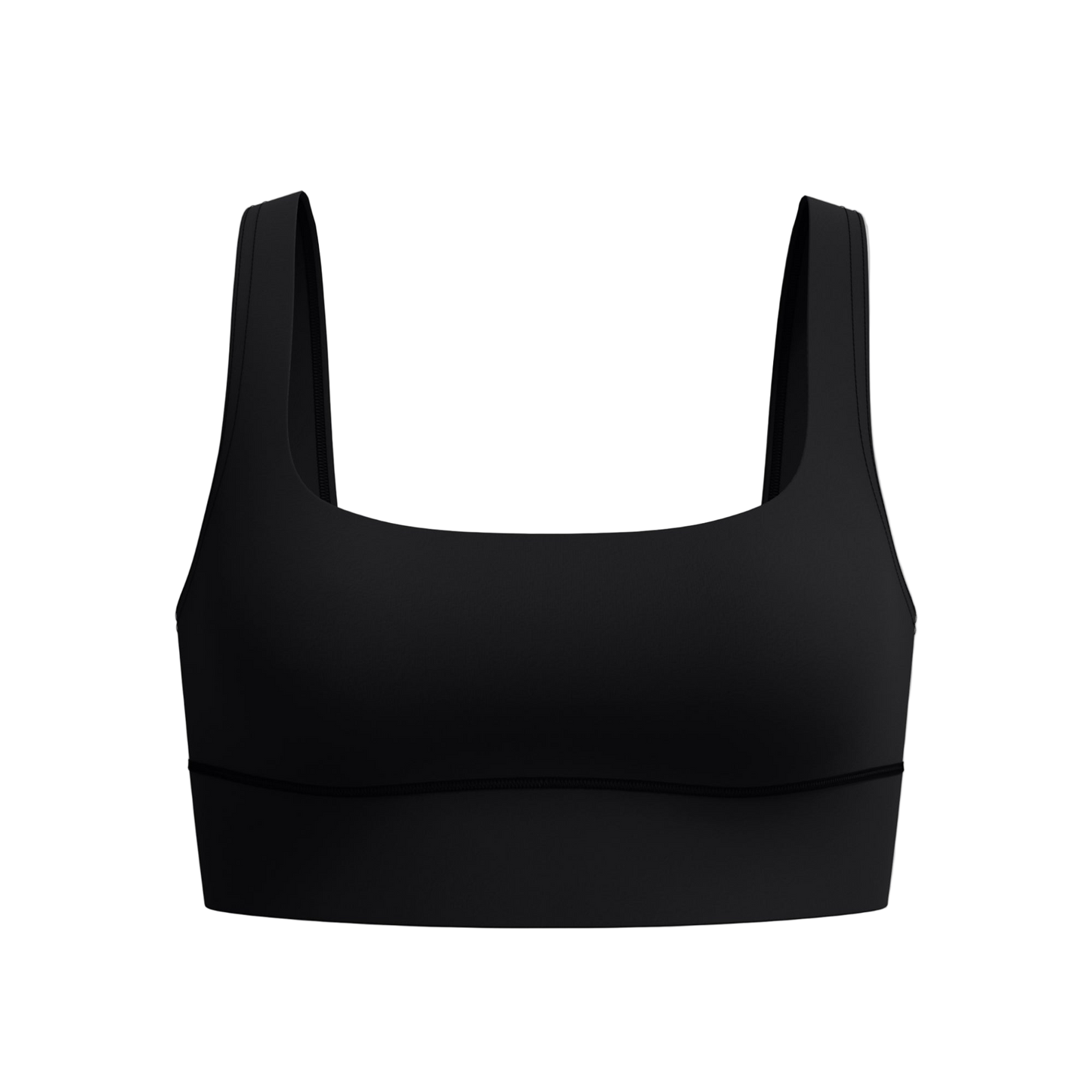 Speedo Solid Square Neck Bikini Top - Anthracite