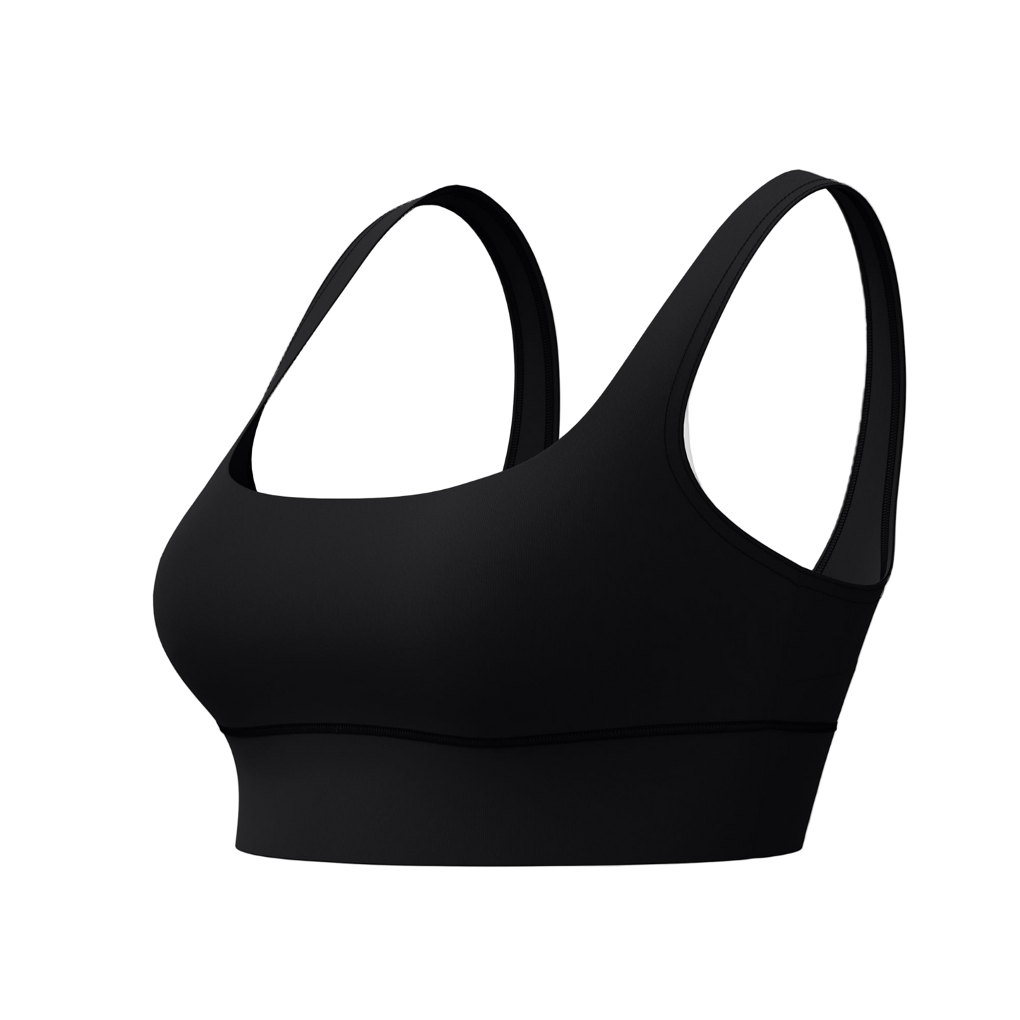 Speedo Solid Square Neck Bikini Top - Anthracite