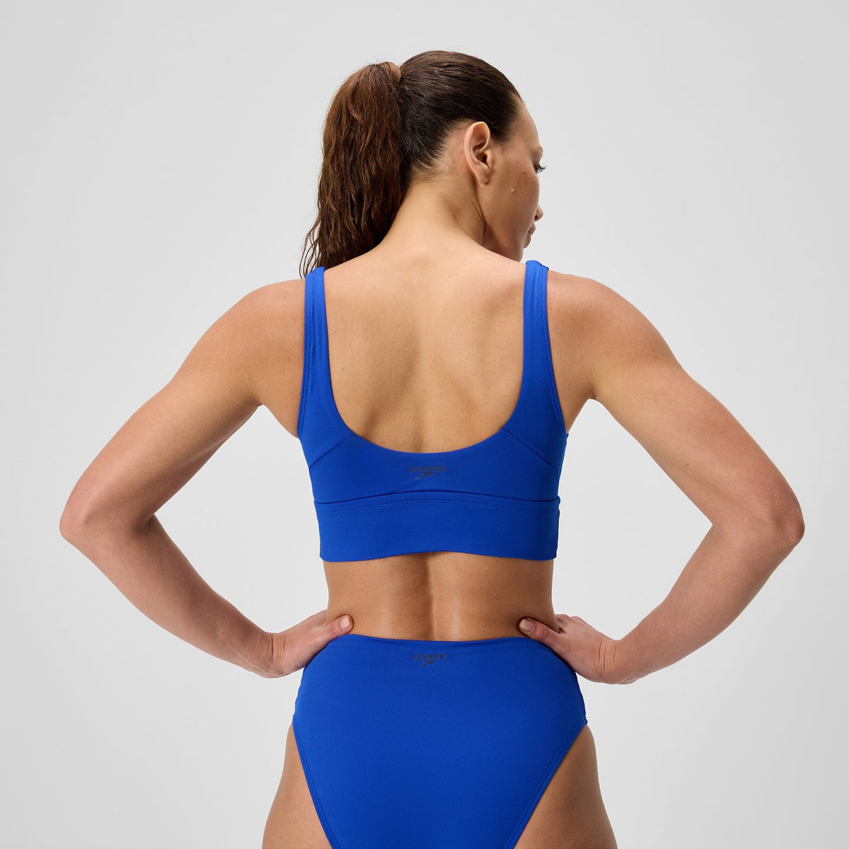 Speedo Solid Square Neck Bikini Top - Sapphire