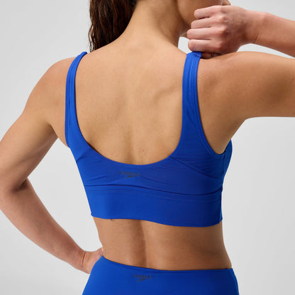 Speedo Solid Square Neck Bikini Top - Sapphire