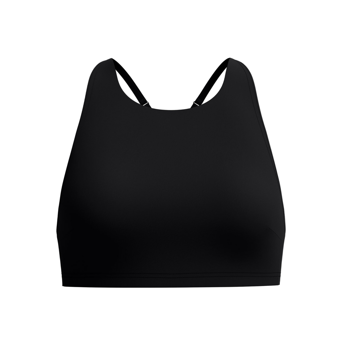 Speedo Solid High Neck Bikini Top - Anthracite