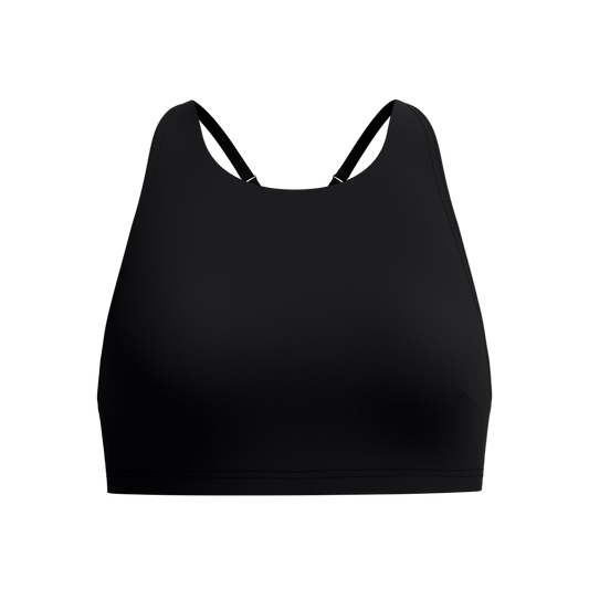 Speedo Solid High Neck Bikini Top - Anthracite