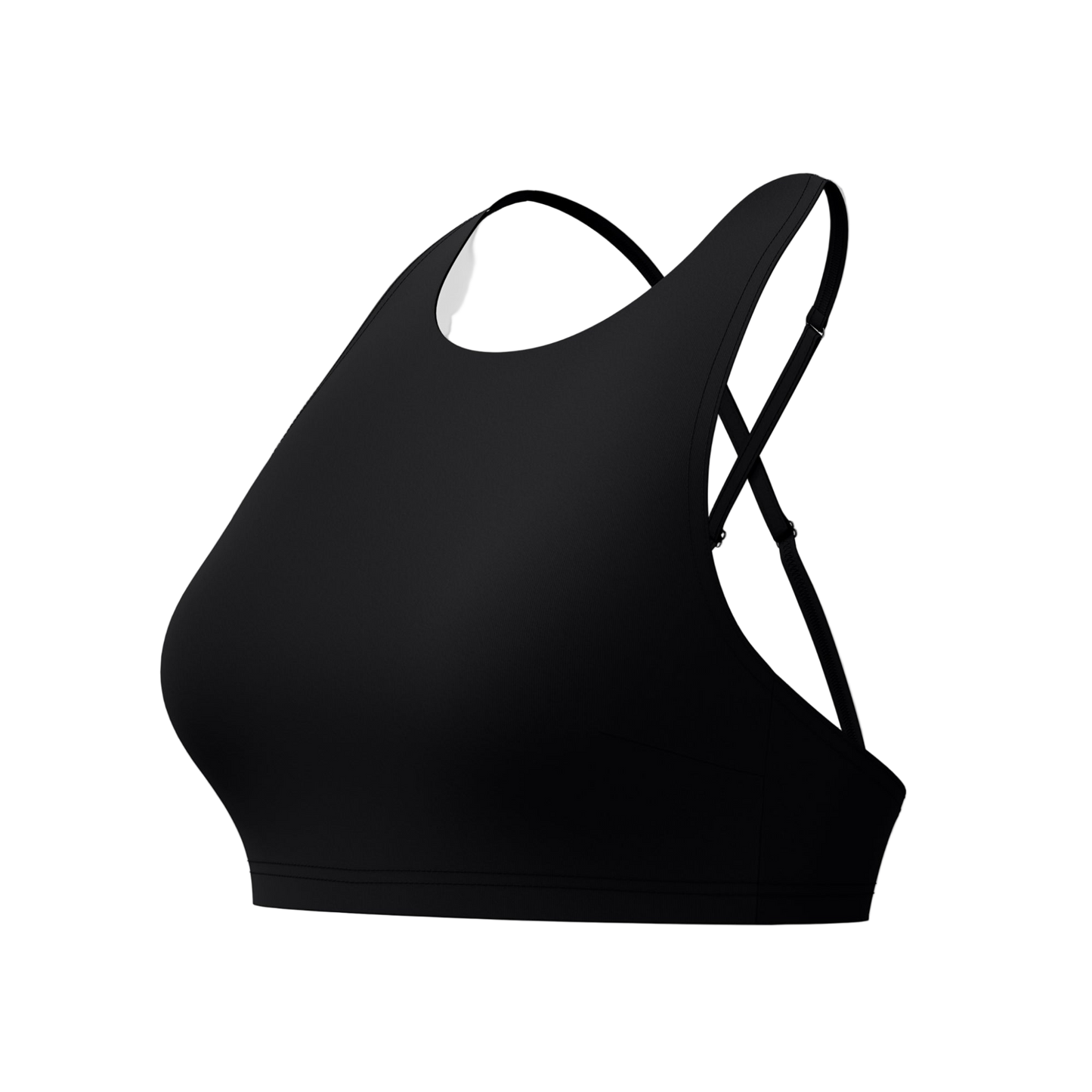 Speedo Solid High Neck Bikini Top - Anthracite