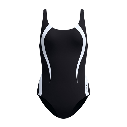 Speedo Quantum Contour One Piece Fitness Swimsuit - Anthracite