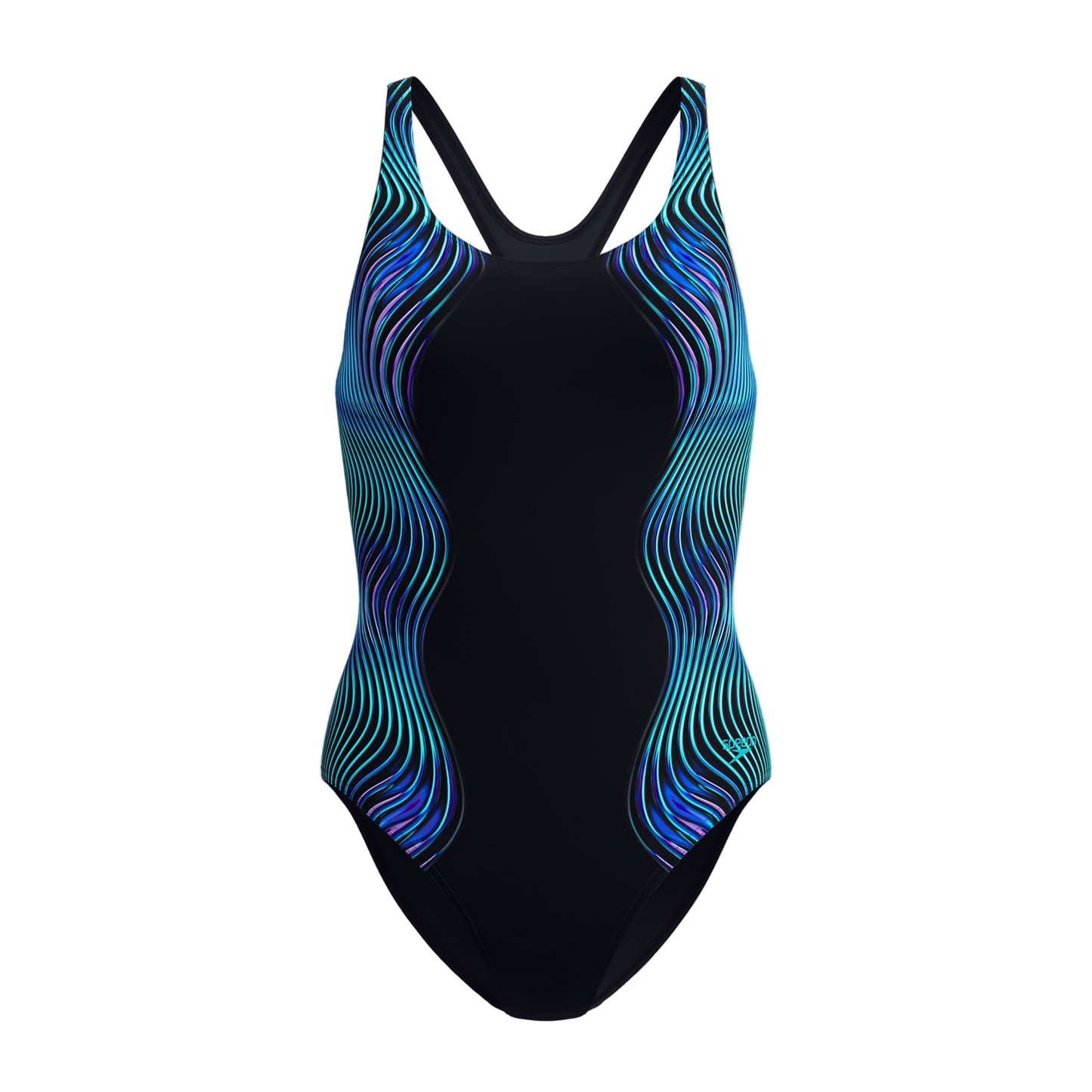 Speedo Print Medalist One Piece Fitness Swimsuit - Anthracite