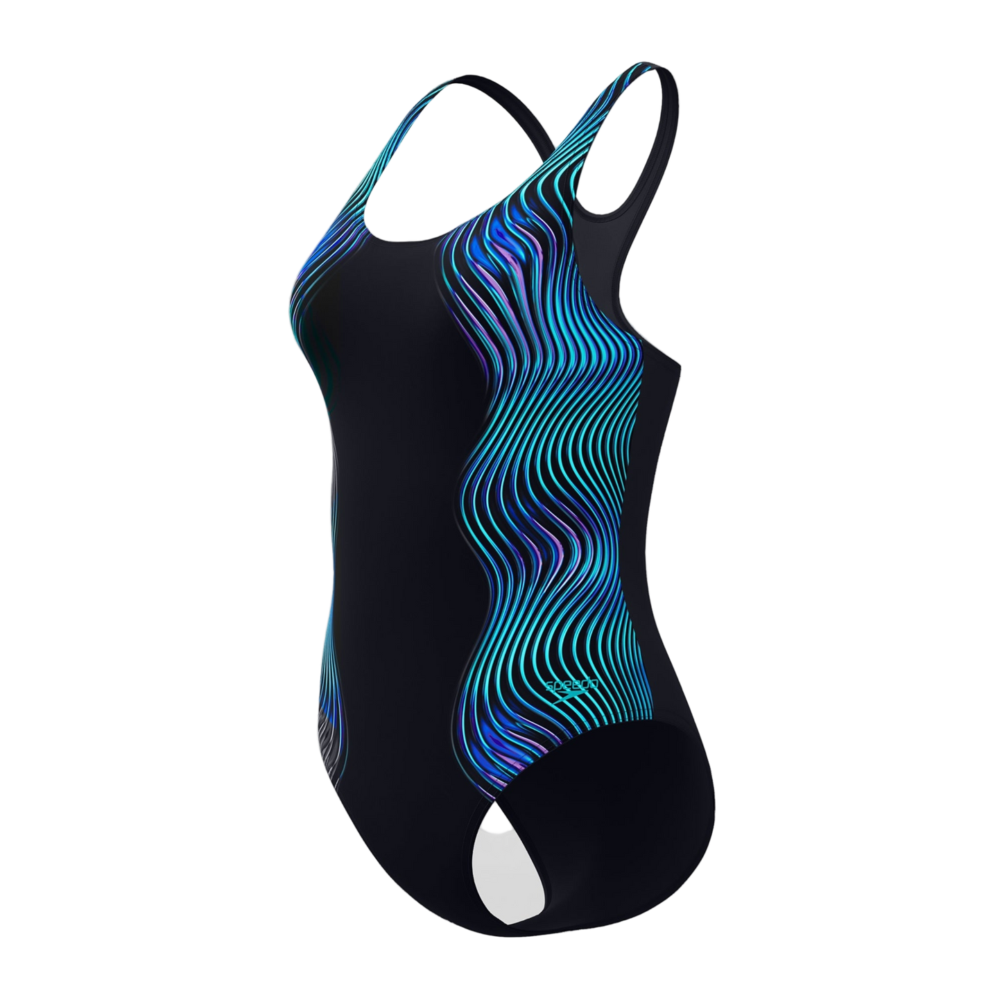 Speedo Print Medalist One Piece Fitness Swimsuit - Anthracite