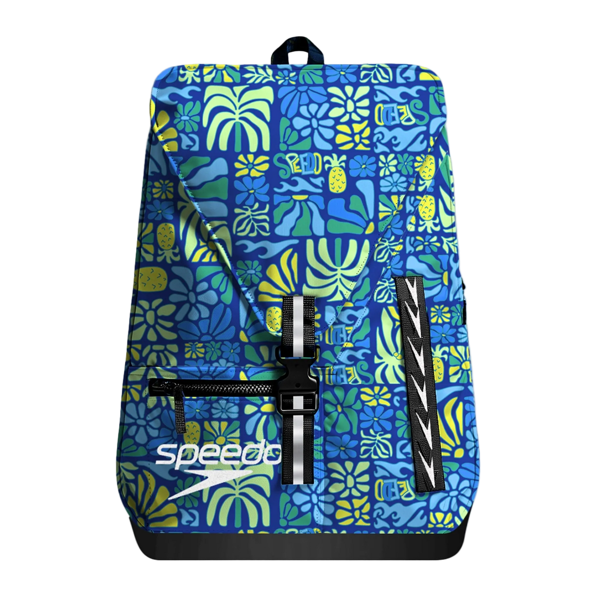 Speedo Printed 35L Team Rucksack Backpack - Summer Stamp Deep Sapphire