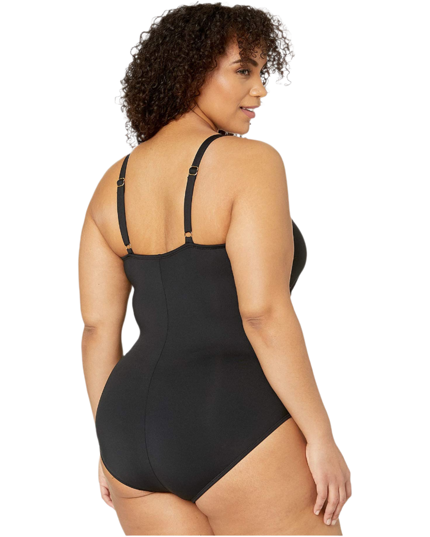 La Blanca Island Goddess Plus Lingerie Mio One Piece Swimsuit - Black