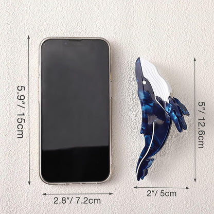 SSR Acetate Whale Hair Claw Clip - Dark Blue