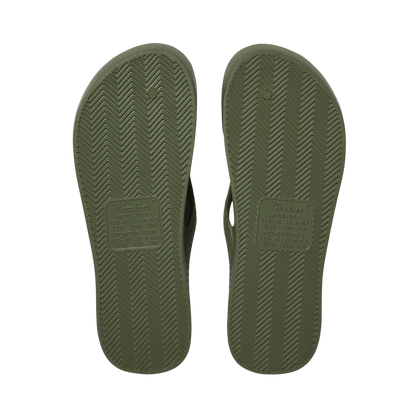 Archies Arch Support Flip Flops - Olive