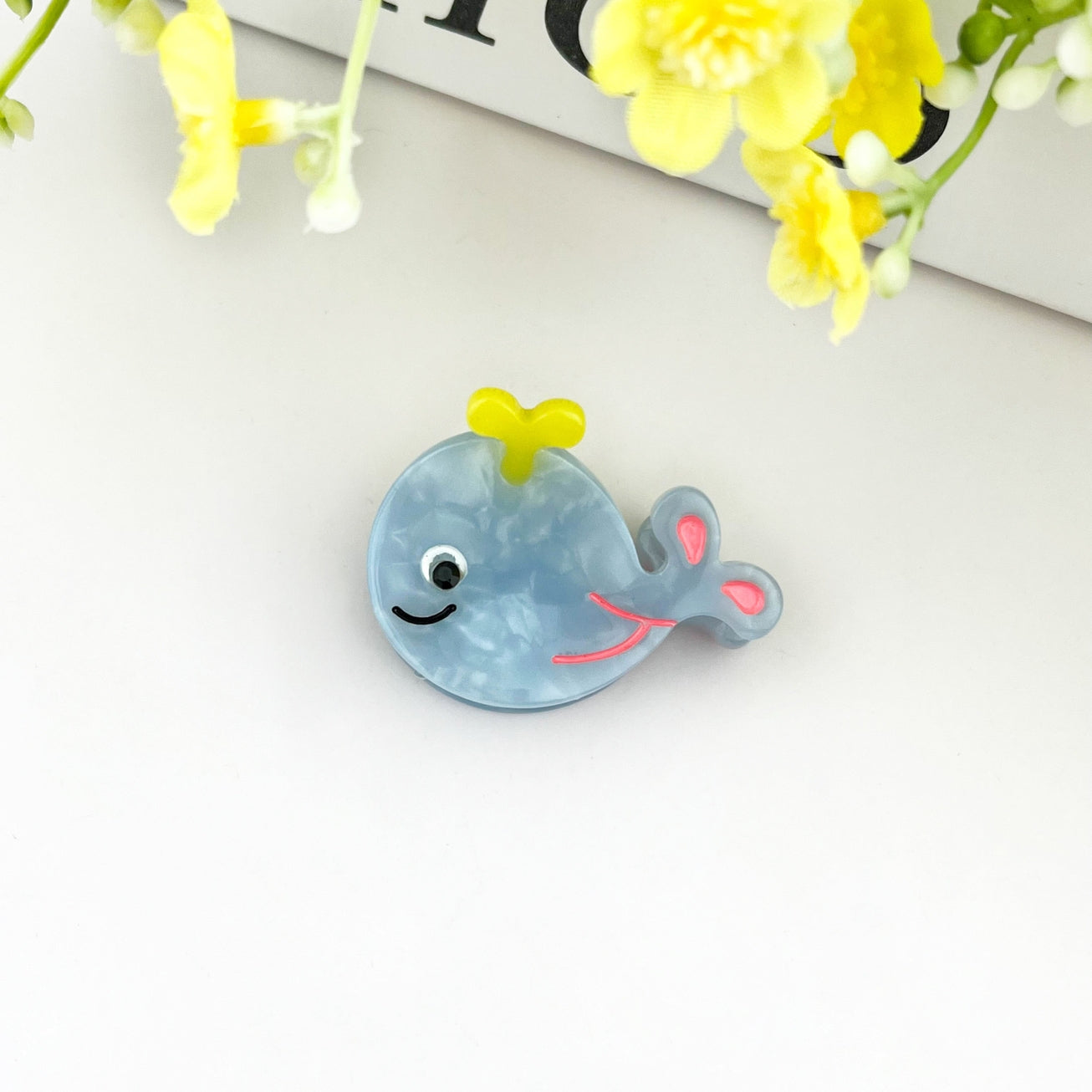 SSR Acetate Mini Blue Whale Claw Clip