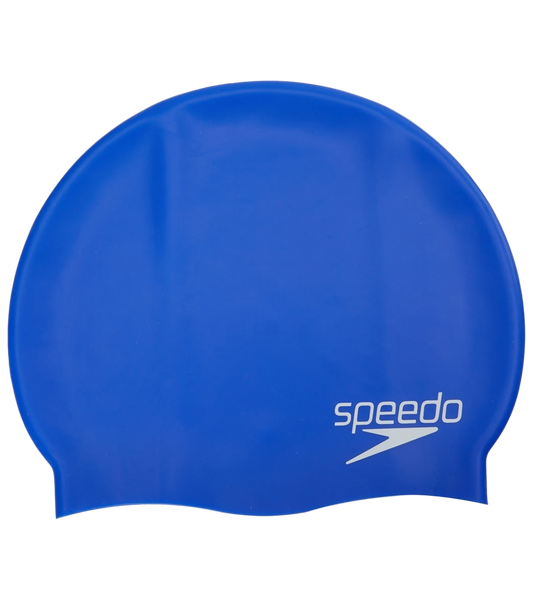Speedo Junior Solid Silicone Cap - Blue