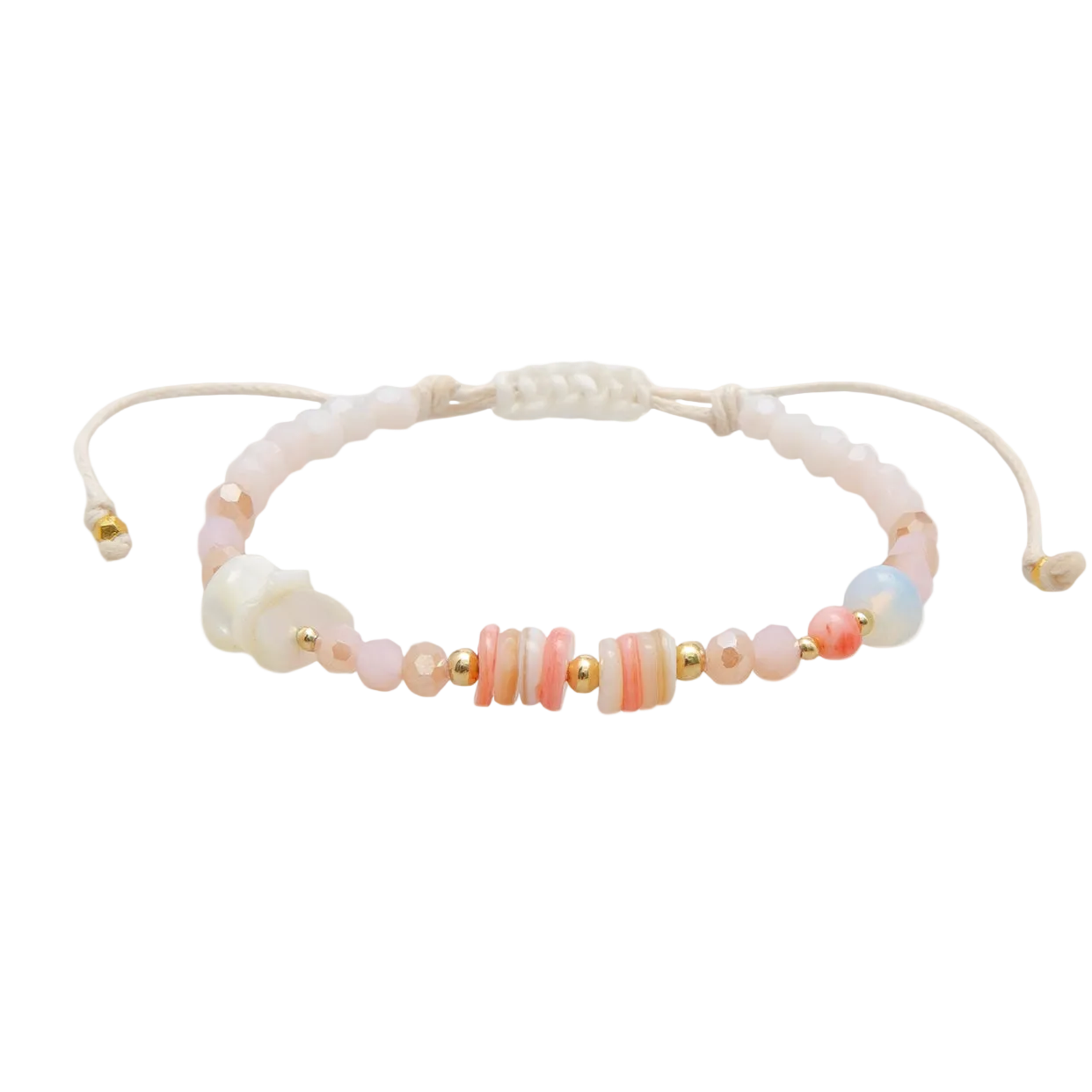 Lotus and Luna Coral Bloom Crystal Tide Bracelet