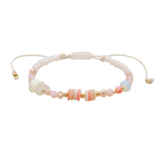 Lotus and Luna Coral Bloom Crystal Tide Bracelet