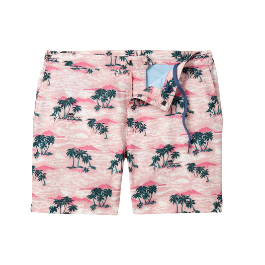 Fair Harbor The Sextant Men's Swim Trunk Boardshorts -  Pink Island Hopper