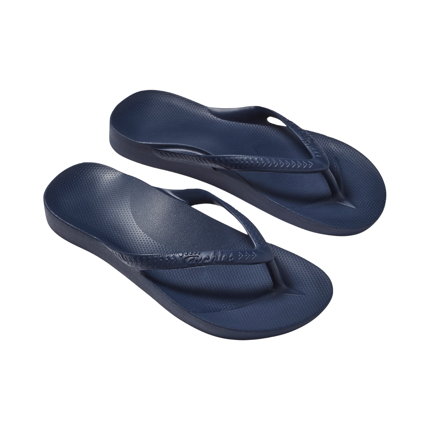 Archies Arch Support Flip Flops - Navy