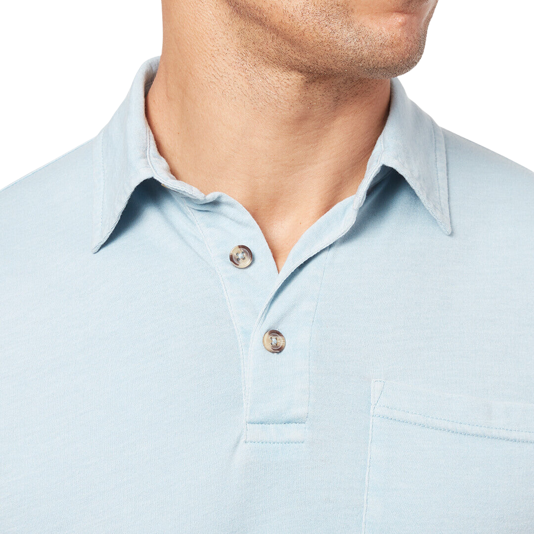 Fair Harbor Men's Atlantic Polo Shirt - Light Blue