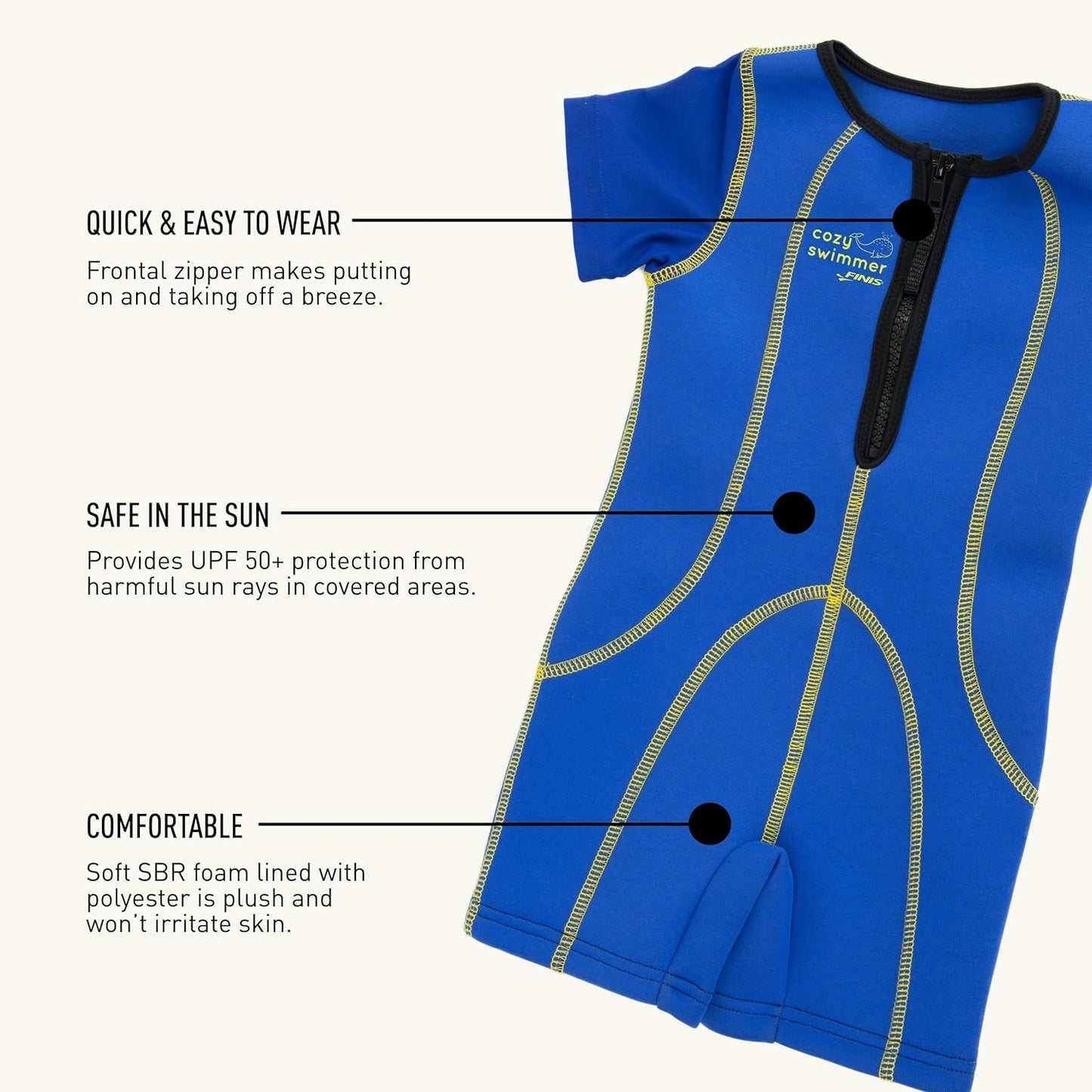 Finis Cozy Swimmer Youth Thermal Swimsuit UPF 50+ - Blue