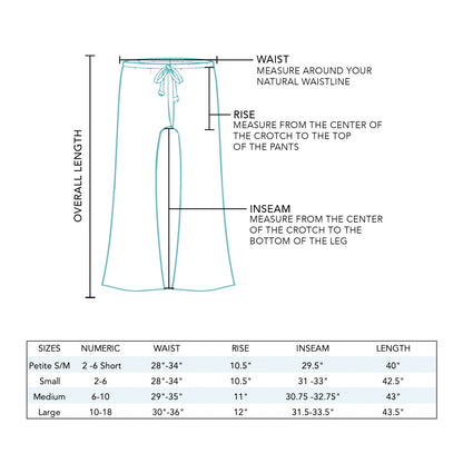 Lotus and Luna Wide Leg Cabana Pants - Sage