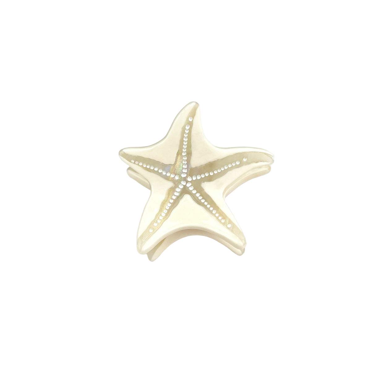 SSR Acetate Mini Starfish Hair Claw Clip - Beige