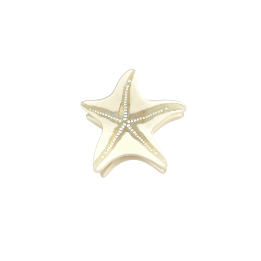 SSR Acetate Mini Starfish Hair Claw Clip - Beige