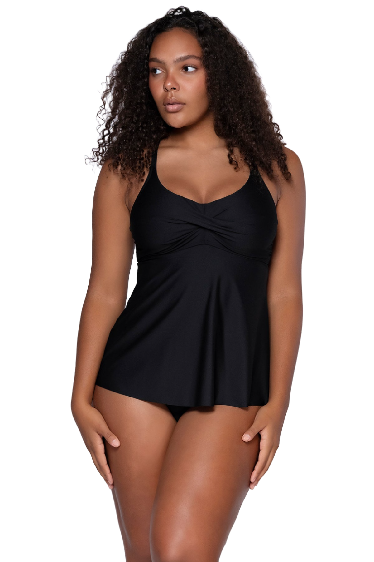 Sunsets Tori Tankini Top - Black