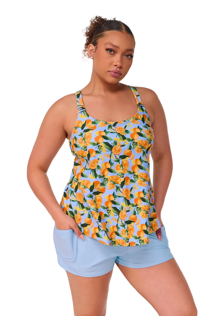 Sunsets Jenna Tankini Top - Clementine