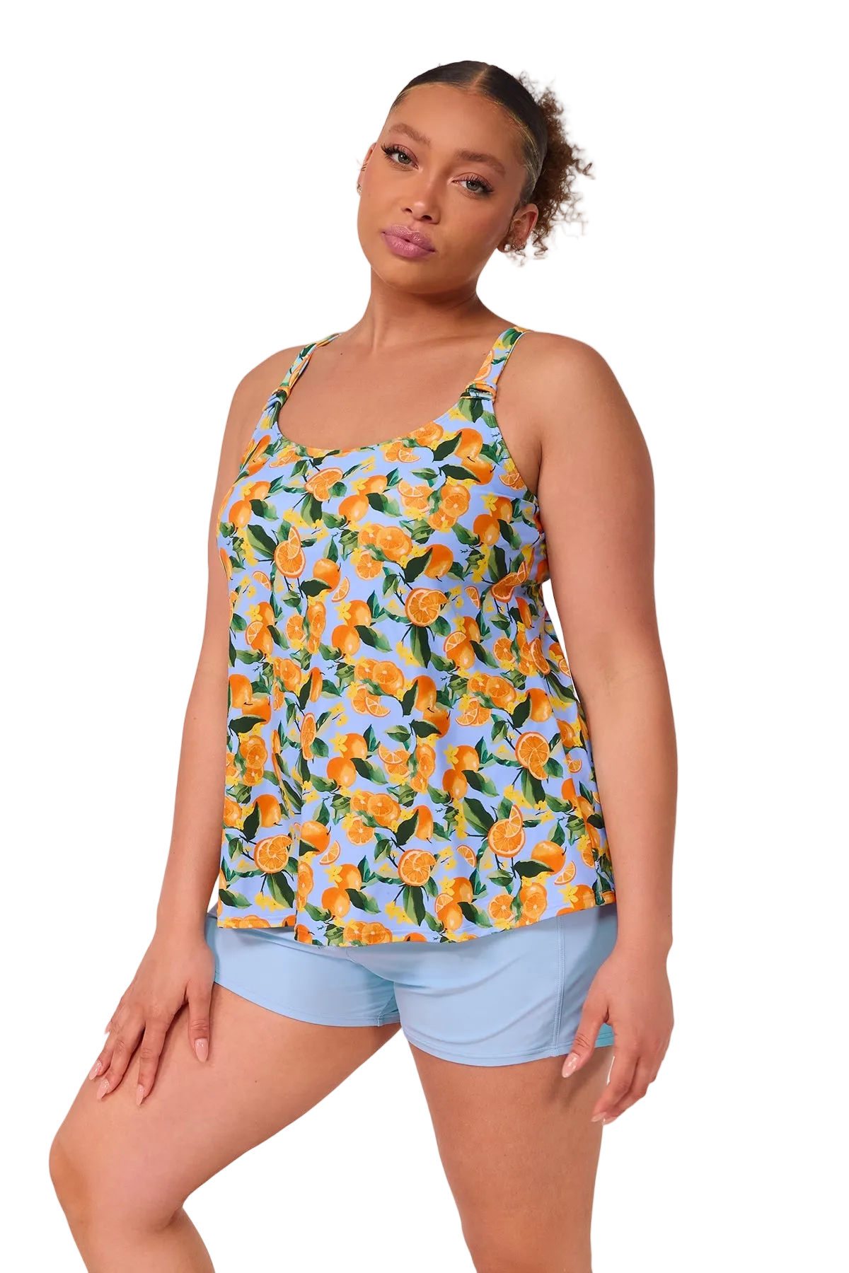 Sunsets Jenna Tankini Top - Clementine
