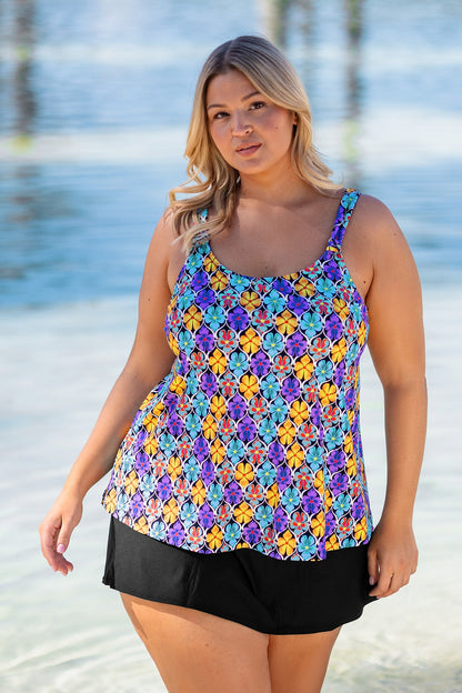 Sunsets Jenna Tankini Top - Trellis Blooms