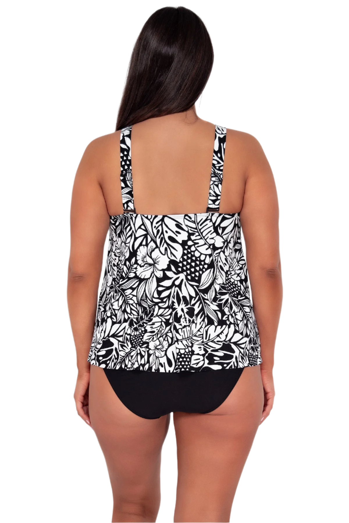 Sunsets Sadie Tankini Top - Caribbean Seagrass