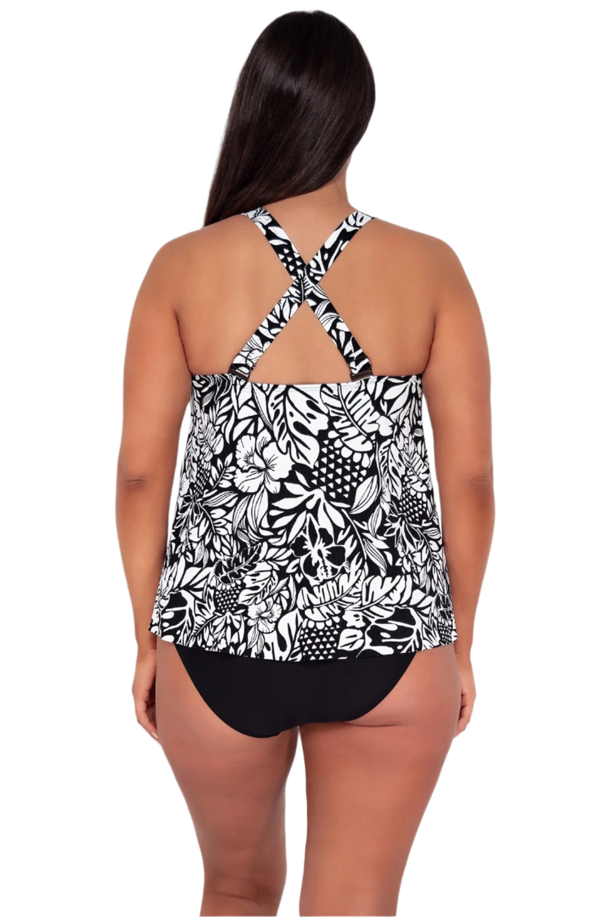 Sunsets Sadie Tankini Top - Caribbean Seagrass