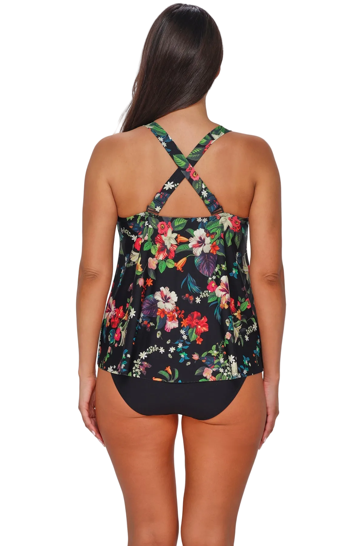 Sunsets Sadie Tankini Top - Fleur Noire