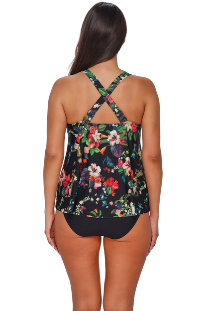 Sunsets Sadie Tankini Top - Fleur Noire