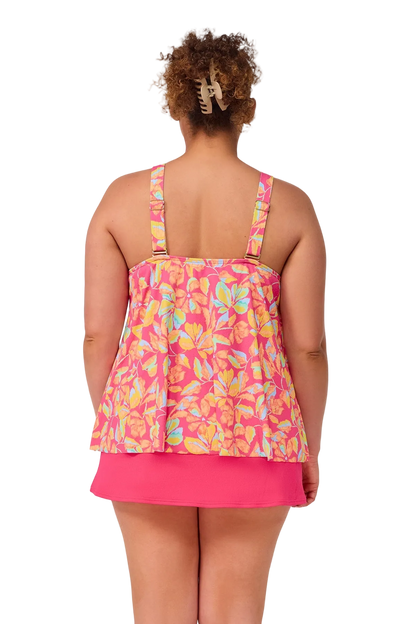 Sunsets Sporty Swim Skirt - Posy Pink Crepe