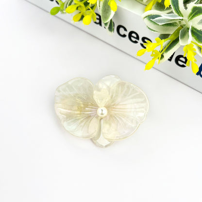 SSR Acetate 3D Phalaenopsis Orchid Hair Claw Clip - Mermaid White