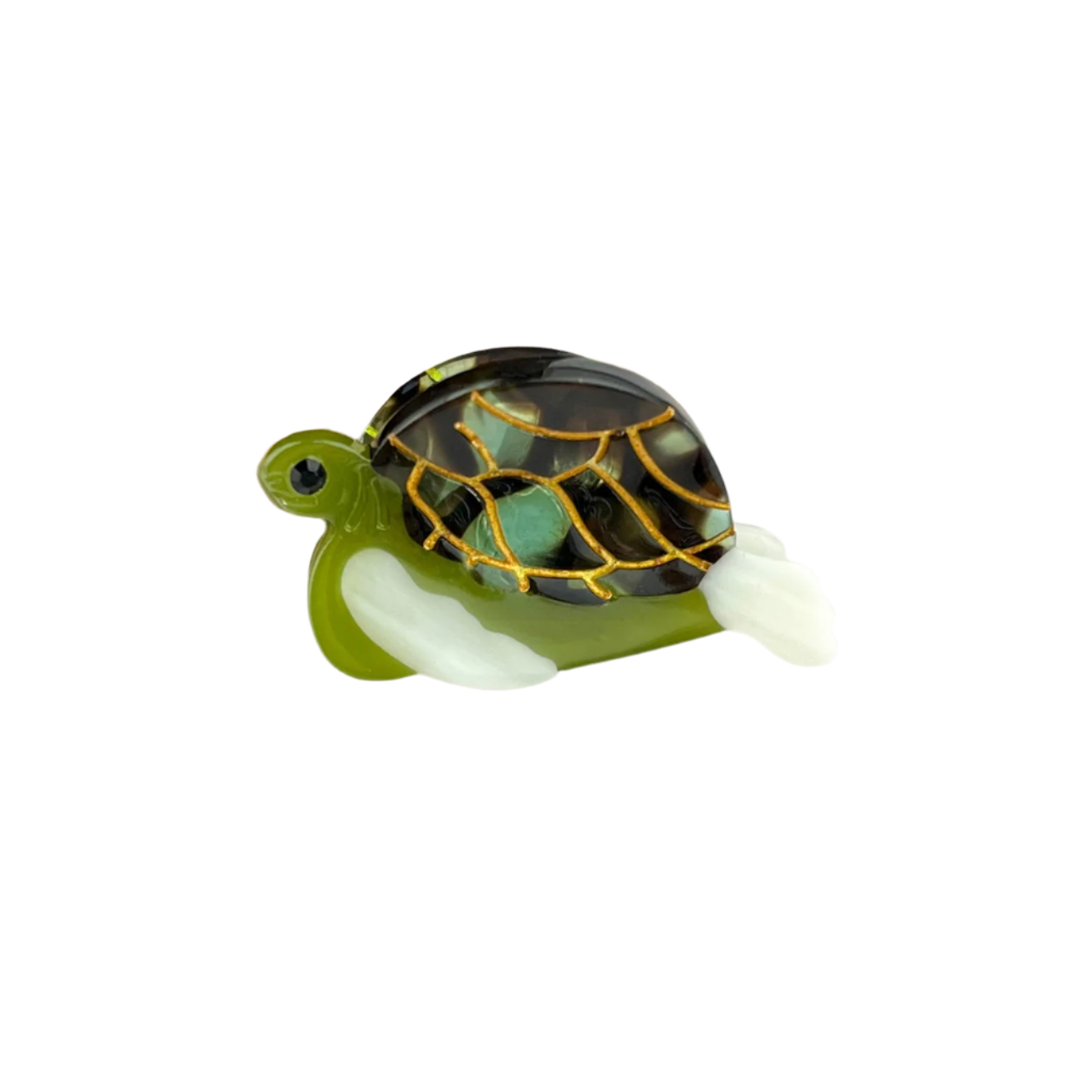 SSR Acetate Mini Green Turtle Claw Clip