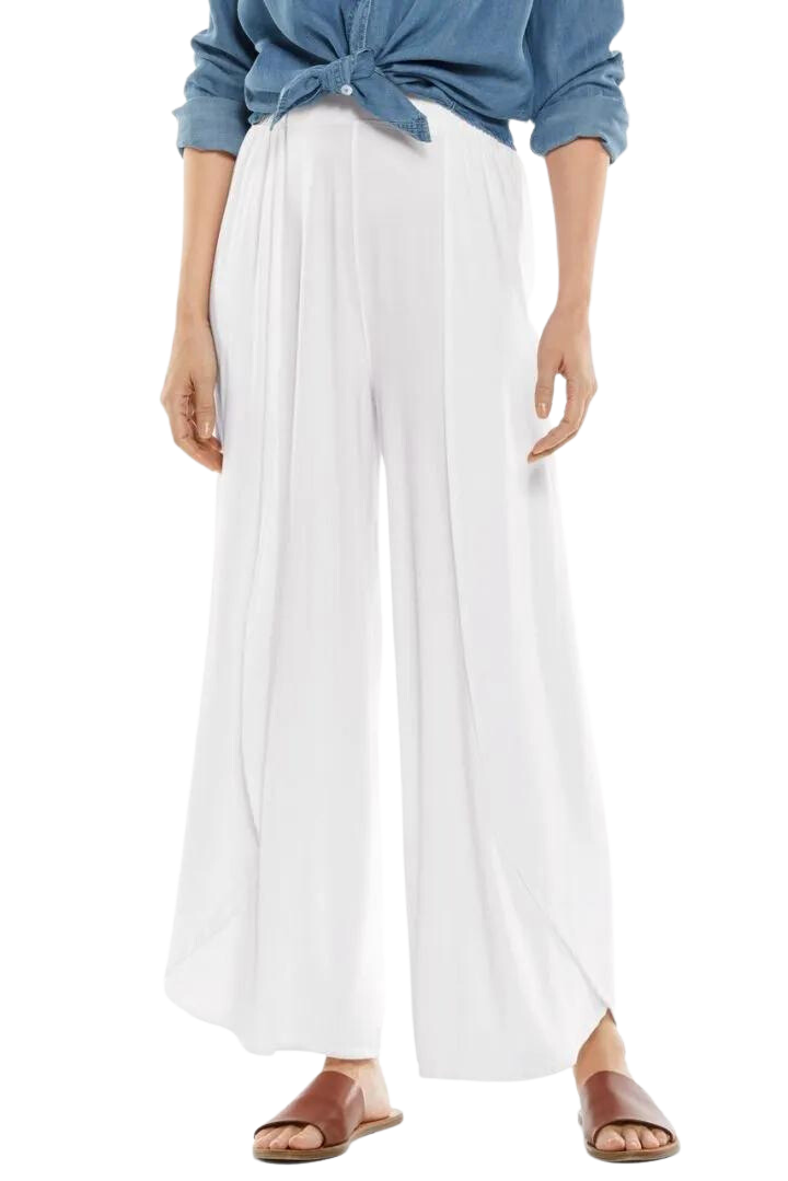 Coolibar Women's Lynsu Wide Leg Pants UPF 50+ - White