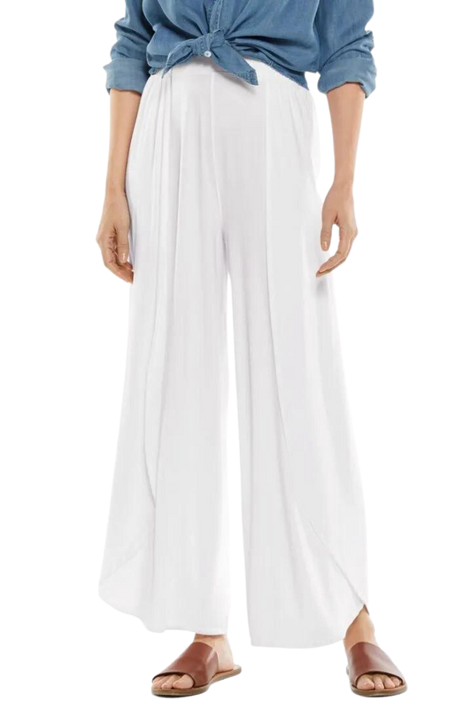 Coolibar Women's Lynsu Wide Leg Pants UPF 50+ - White