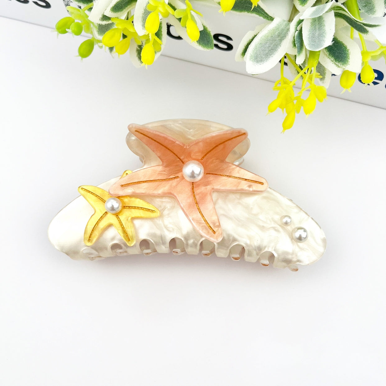 SSR Acetate Pearl Large Starfish Claw Clip