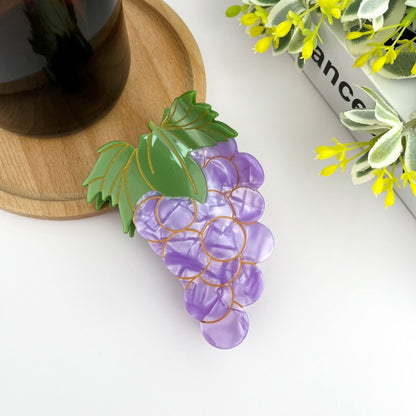 SSR Acetate Grape Cluster Hair Claw Clip - Purple