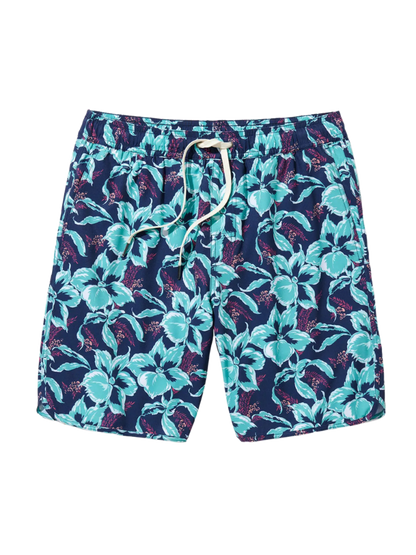 Fair Harbor The Anchor Men's  Swim Trunk Boardshort - Lagoon Painted Tropical - FINAL SALE