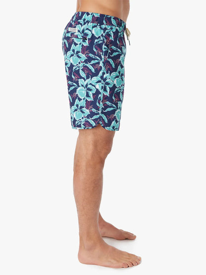 Fair Harbor The Anchor Men's  Swim Trunk Boardshort - Lagoon Painted Tropical - FINAL SALE