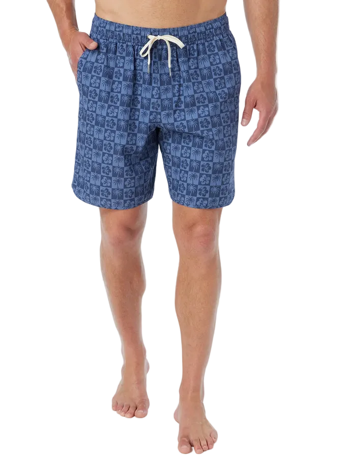 Fair Harbor The Anchor Men's Trunks Boardshort - Navy Hibiscus