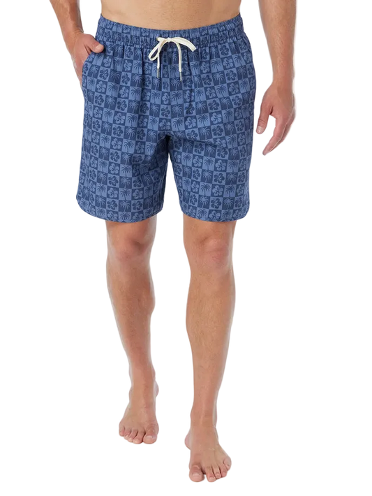 Fair Harbor The Anchor Men's Trunks Boardshort - Navy Hibiscus