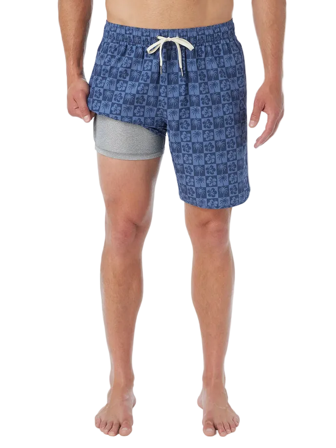 Fair Harbor The Anchor Men's Trunks Boardshort - Navy Hibiscus