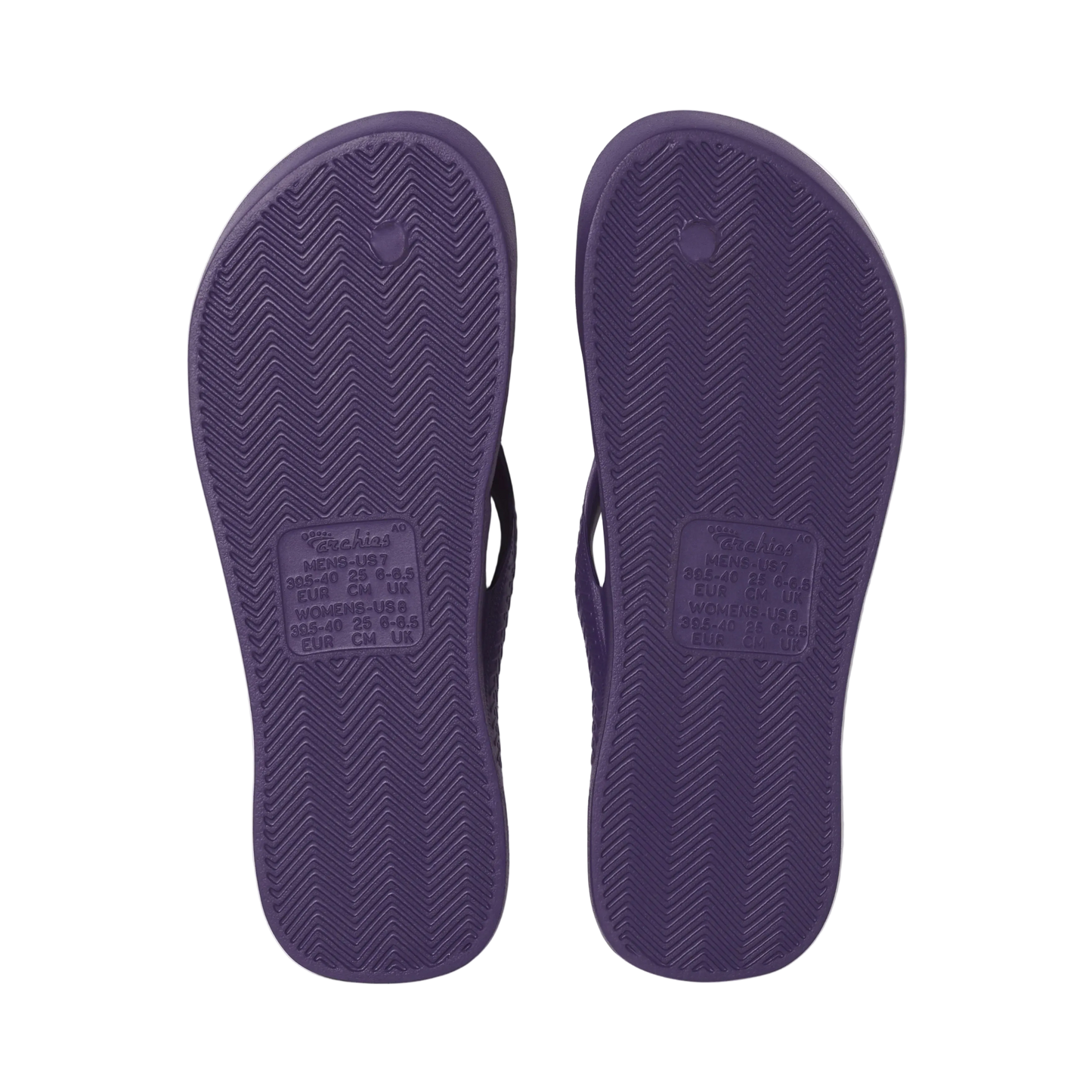 Archies Arch Support Flip Flops - Acai Purple