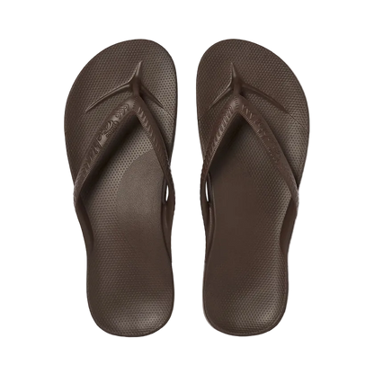 Archies Arch Support Flip Flops - Brown