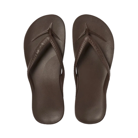 Archies Arch Support Flip Flops - Brown
